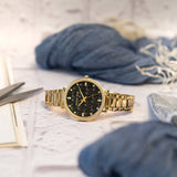 Michael Kors Pyper Three-Hand Black Dial Gold Steel Strap Watch For Women - MK4593 Buy Now By Michael Kors