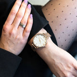 Michael Kors Pyper Three-Hand White Dial Rose Gold Steel Strap Watch For Women - MK4594 Buy Now By Michael Kors