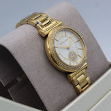 Michael Kors Abbey Three-Hand Analog White Dial Gold Steel Strap Watch for Women - MK4615 Buy Now By Michael Kors