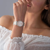 Michael Kors Abbey Three-Hand White Dial Two Tone Steel Strap Watch for Women - MK4616 Buy Now By Michael Kors