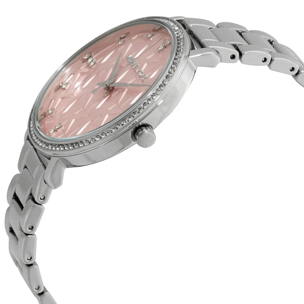 Michael Kors Pyper Three Hand Pink Dial Silver Steel Strap Watch For Women - MK4631 Buy Now By Michael Kors