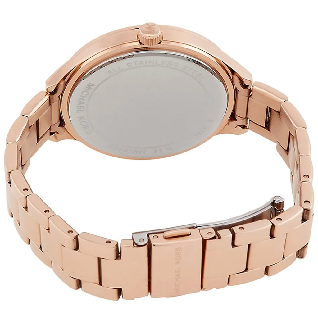 Michael Kors Slim Runway Rose Gold Dial Rose Gold Steel Strap Watch for Women - MK4658 Buy Now By Michael Kors