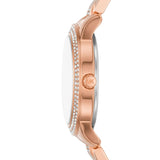 Michael Kors Tibby Multifunction Crystals Maroon Dial Rose Gold Steel Strap Watch for Women - MK4685 Buy Now By Michael Kors