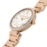 Michael Kors Parker Three-Hand Mother of Pearl White Dial Rose Gold Steel Strap Watch For Women - MK4695 Buy Now By Michael Kors