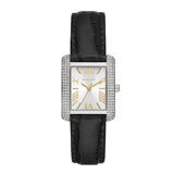 Michael Kors Emery Three Hand Silver Dial Black Leather Strap Watch For Women - MK4696 Buy Now By Michael Kors