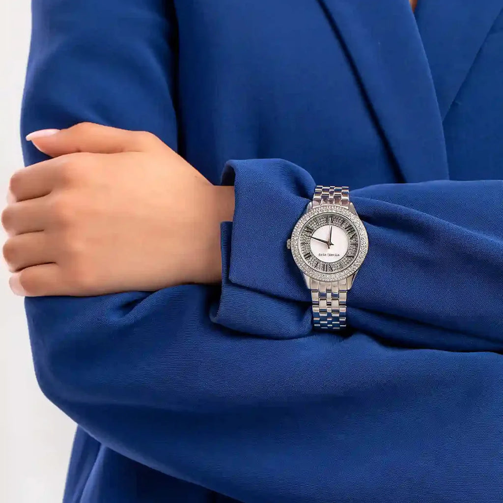 Michael Kors Harlowe Three-Hand Quartz Silver Dial Silver Steel Strap Watch For Women - MK4708 Buy Now By Michael Kors