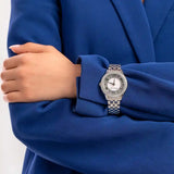 Michael Kors Harlowe Three-Hand Quartz Silver Dial Silver Steel Strap Watch For Women - MK4708 Buy Now By Michael Kors