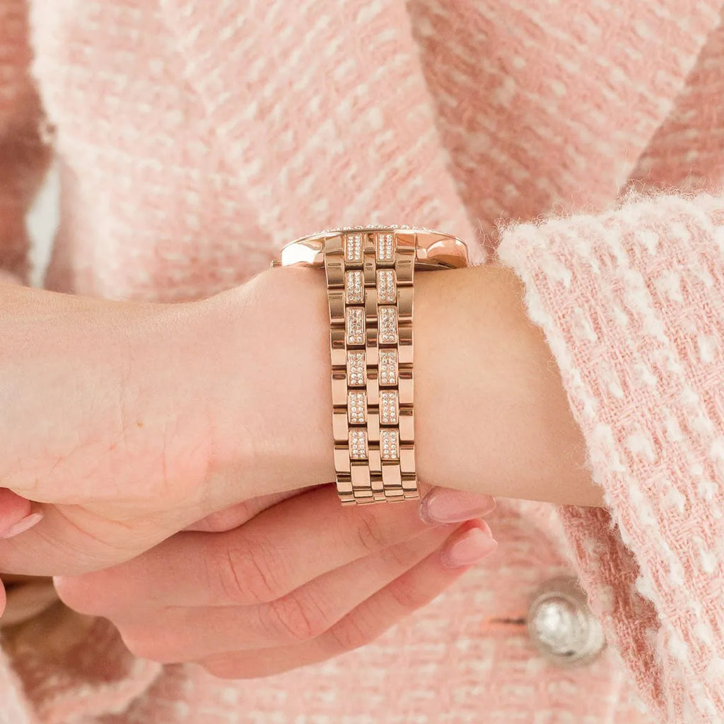 Michael Kors Harlowe Rose Gold Dial Rose Gold Steel Strap Watch For Women - MK4710 Buy Now By Michael Kors