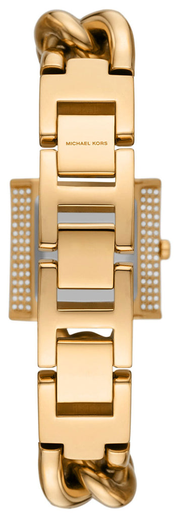 Michael Kors Chain Lock Pave Gold Dial Gold Steel Strap Watch For Women - MK4711 Buy Now By Michael Kors