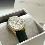 Michael Kors Mini Everest Crystals White Dial Green Leather Strap Watch for Women - MK4720 Buy Now By Michael Kors