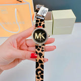 Michael Kors Parker Black Dial Cheetah Print Brown Leather Strap Watch For Women - MK4723 Buy Now By Michael Kors