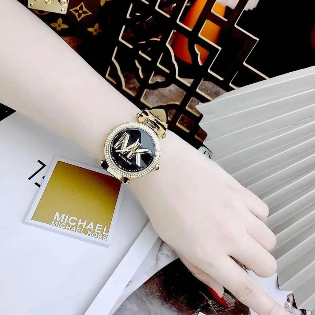 Michael Kors Parker Black Dial Cheetah Print Brown Leather Strap Watch For Women - MK4723 Buy Now By Michael Kors
