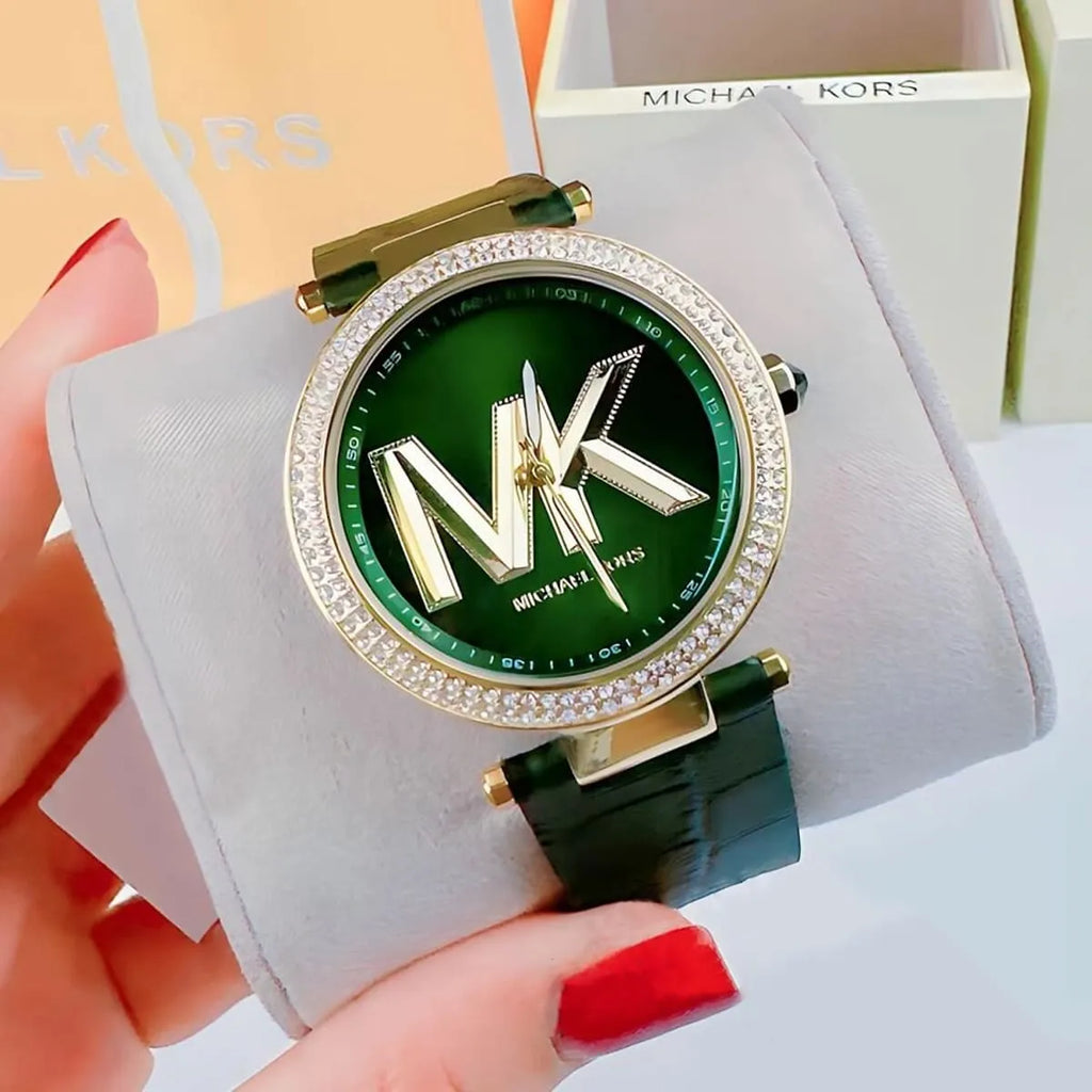 Michael Kors Parker Green Dial Green Leather Strap Watch For Women - MK4724 Buy Now By Michael Kors
