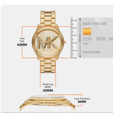 Michael Kors Runway Gold Dial Gold Steel Strap Watch For Women - MK4732 Buy Now By Michael Kors