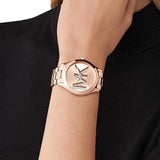 Michael Kors Slim Runway Analog Rose Gold Dial Rose Gold Steel Strap Watch For Women - MK4733 Buy Now By Michael Kors