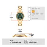 Michael Kors Lauryn Analog Green Dial Gold Steel Strap Watch for Women - MK4737 Buy Now By Michael Kors