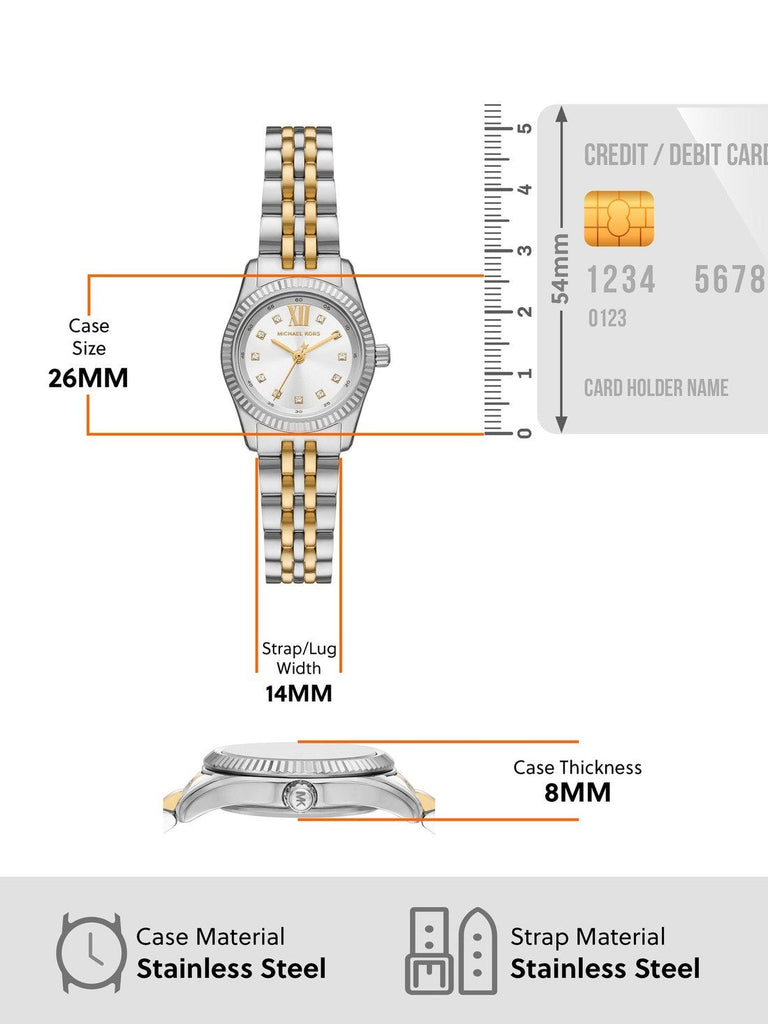 Michael Kors Lexington Analog Silver Dial Two Tone Steel Strap Watch for Women - MK4740 Buy Now By Michael Kors