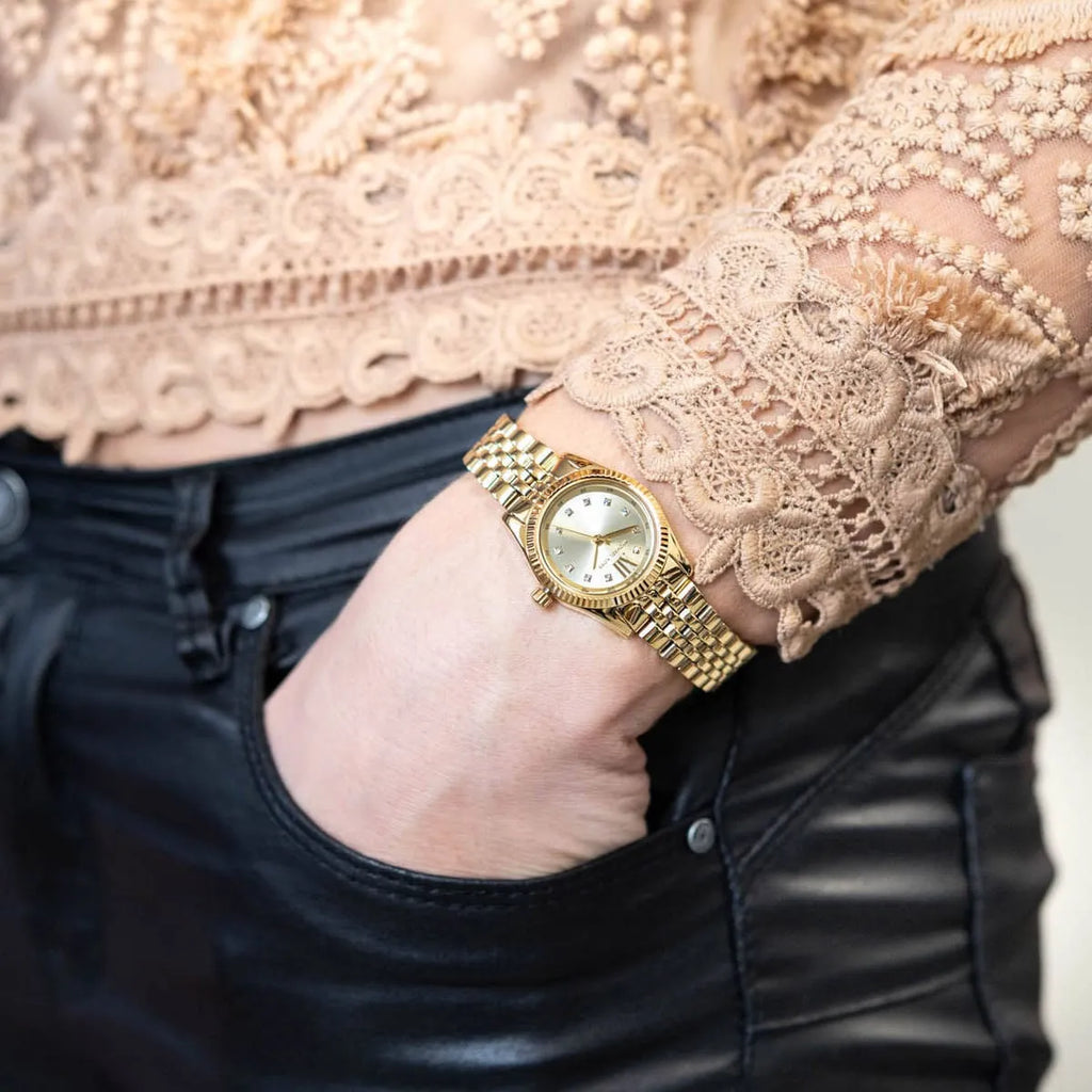 Michael Kors Lexington Analog Gold Dial Gold Steel Strap Watch for Women - MK4741 Buy Now By Michael Kors