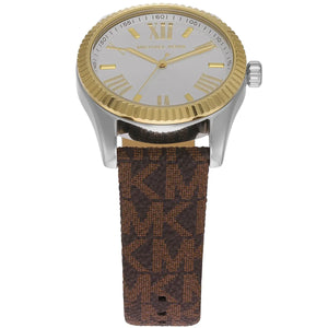 Michael Kors Lexington Silver Dial Brown Leather Strap Watch For Women - MK4745 Buy Now By Michael Kors