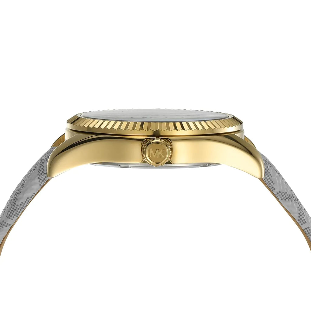 Michael Kors Lexington Analog Silver Dial White Leather Strap Watch For Women - MK4746 Buy Now By Michael Kors