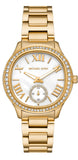 Michael Kors Sage Analog White Dial Gold Steel Strap Watch for Women - MK4822 Buy Now By Michael Kors