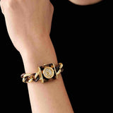 Michael Kors Chain Lock Analog Silver Dial Two Tone Steel Strap Watch for Women - MK4808 Buy Now By Michael Kors