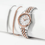 Michael Kors Lexington Three-Hand White Dial Two Tone Steel Strap Watch for Women - MK4817 Buy Now By Michael Kors