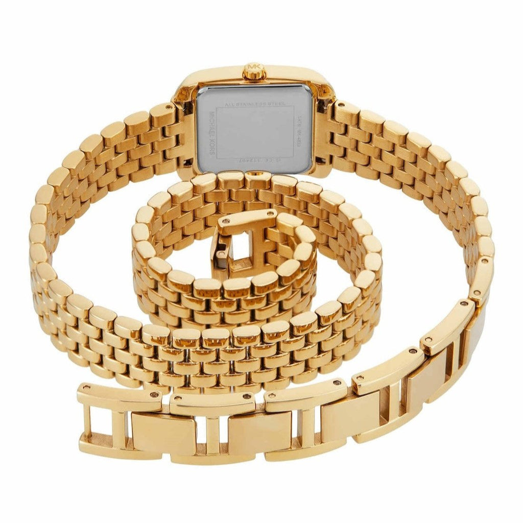 Michael Kors Emery Pave Double Wrap White Dial Gold Steel Strap Watch for Women - MK4833 Buy Now By Michael Kors