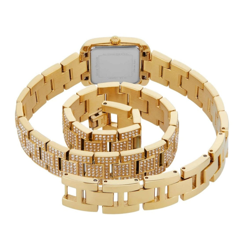 Michael Kors Emery Analog Crystals White Dial Gold Steel Strap Watch for Women - MK4835 Buy Now By Michael Kors