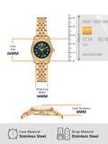 Michael Kors Lexington Pave Three-Hand Green Dial Gold Steel Strap Watch for Women - MK4842 Buy Now By Michael Kors