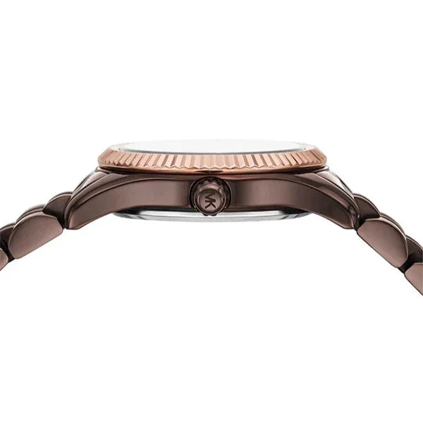 Michael Kors Lexington Three-Hand Brown Dial Brown Steel Strap Watch for Women - MK4844 Buy Now By Michael Kors