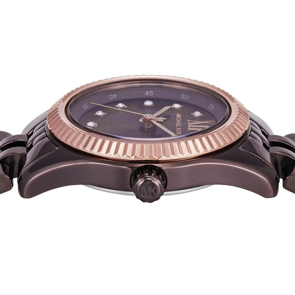 Michael Kors Lexington Three-Hand Brown Dial Brown Steel Strap Watch for Women - MK4844 Buy Now By Michael Kors