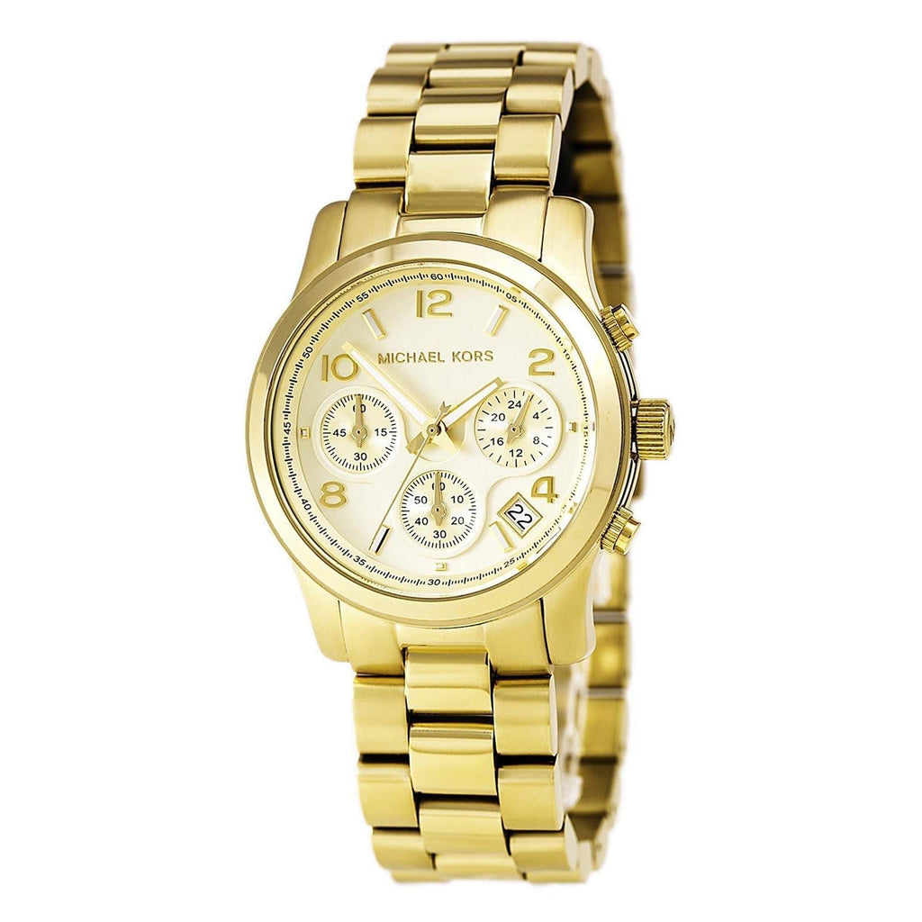 Michael Kors Runway Gold Dial Gold Stainless Steel Strap Watch for Women - MK5055 Buy Now By Michael Kors