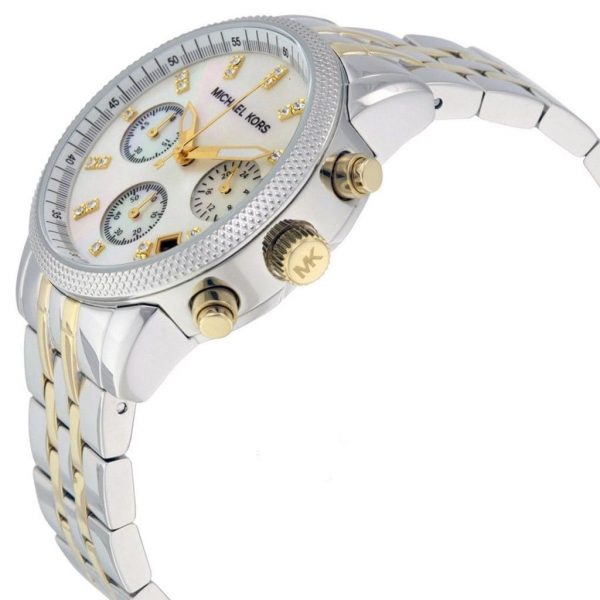 Michael Kors Ritz Chronograph White Dial Two Tone Steel Strap Watch for Women - MK5057 Buy Now By Michael Kors