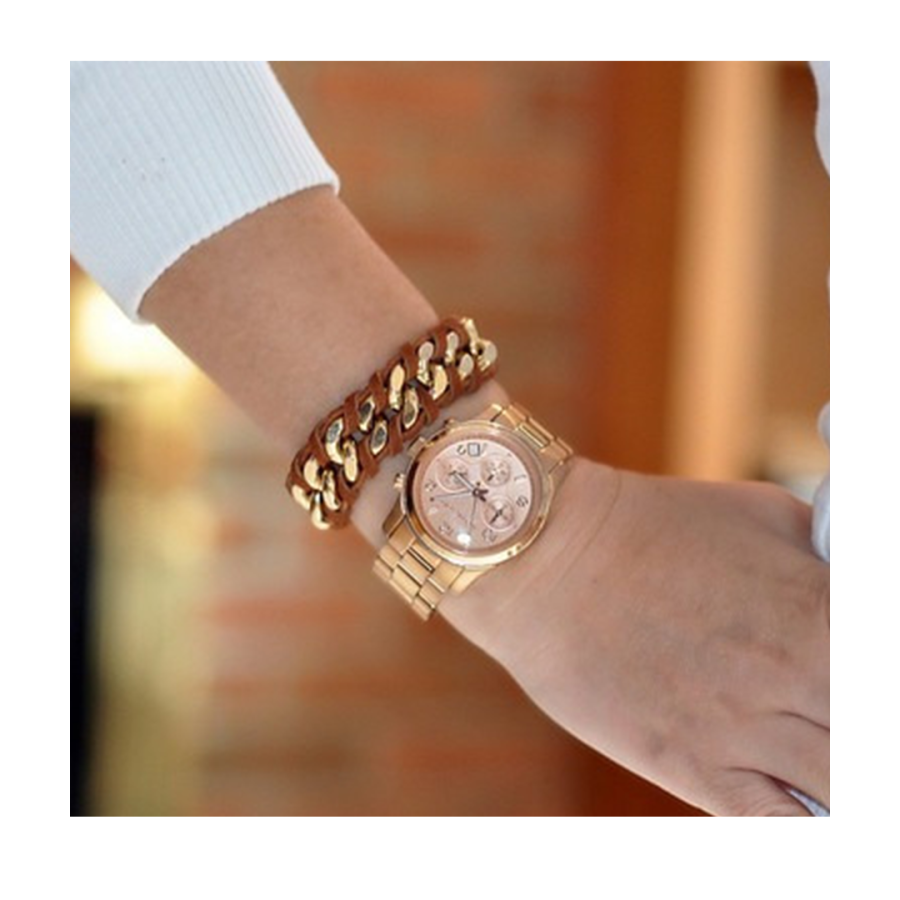 Michael Kors Runway Rose Gold Dial Rose Gold Steel Strap Watch for Women - MK5128 Buy Now By Michael Kors