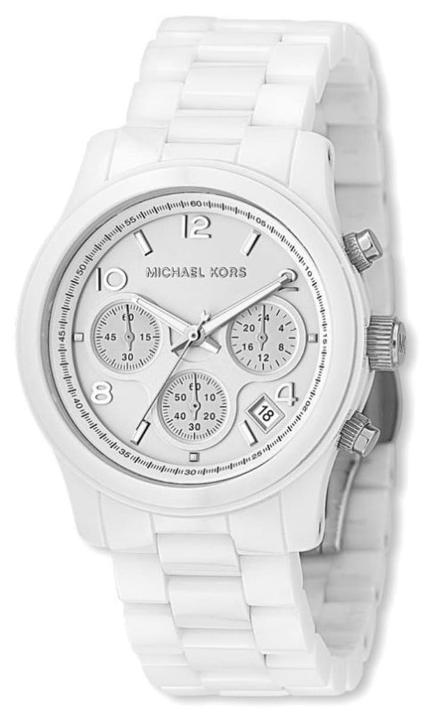 Michael Kors Runway White Ceramic Dial White Steel Strap Watch for Women - MK5161 Buy Now By Michael Kors