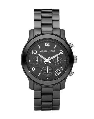 Michael Kors Runway Black Ceramic Dial Black Steel Strap Watch for Women - MK5162 Buy Now By Michael Kors