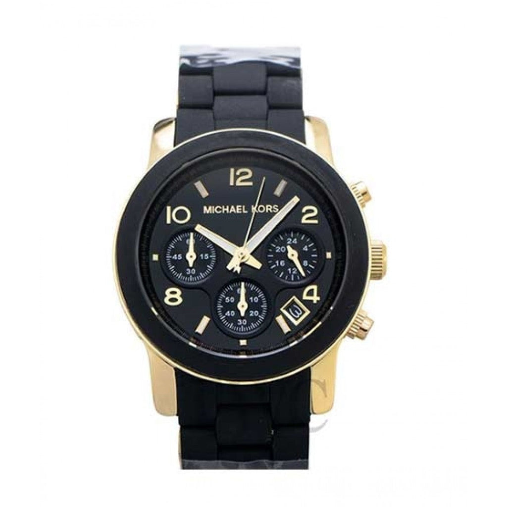 Michael Kors Runway Black Dial Black Silicone Strap Watch for Women - MK5191 Buy Now By Michael Kors