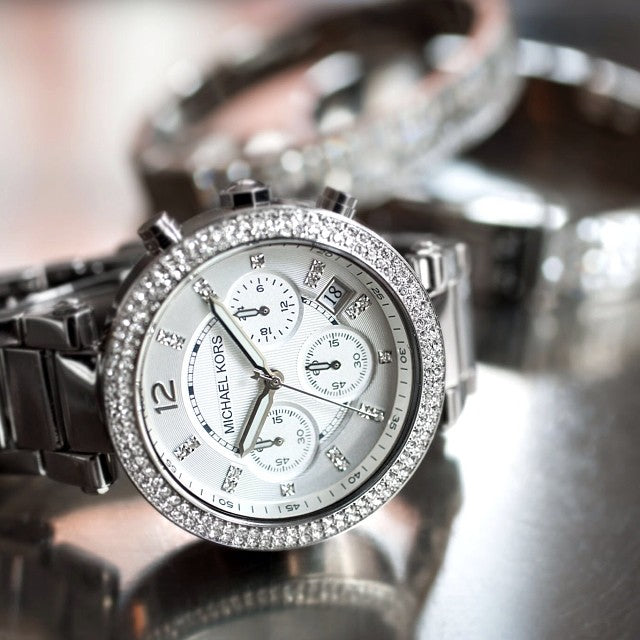 Michael Kors Parker Silver Dial Silver Steel Strap Watch for Women - MK5353 Buy Now By Michael Kors