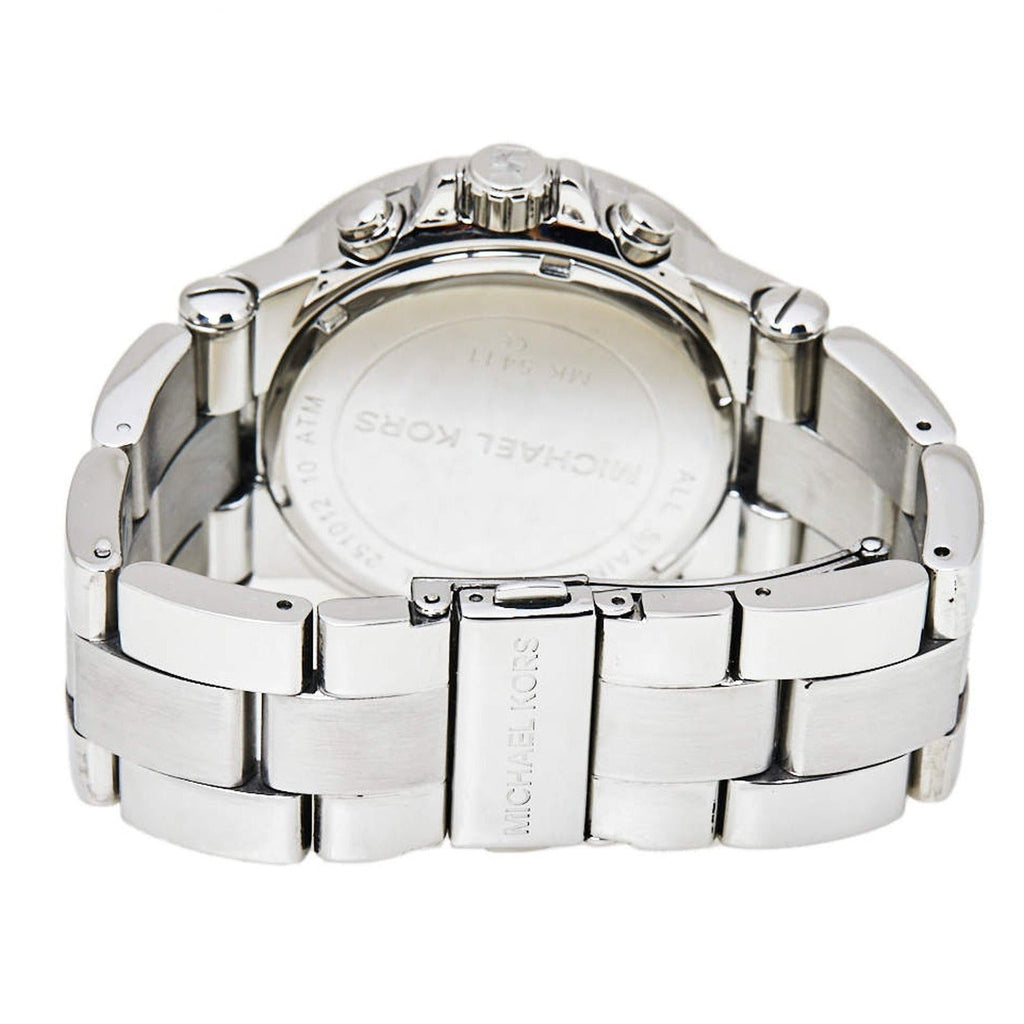 Michael Kors Dylan Glitz Chronograph White Dial Silver Steel Strap Watch For Women - MK5411 Buy Now By Michael Kors