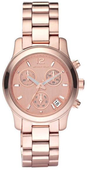 Michael Kors Runway Chronograph Rose Gold Dial Rose Gold Steel Strap Watch for Women - MK5430 Buy Now By Michael Kors