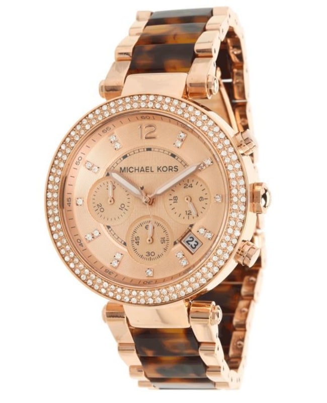 Michael Kors Parker Rose Gold Dial Two Tone Steel Strap Watch for Women - MK5538 Buy Now By Michael Kors