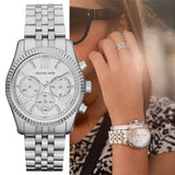 Michael Kors Lexington Silver Dial Silver Steel Strap Watch for Women - MK5555 Buy Now By Michael Kors