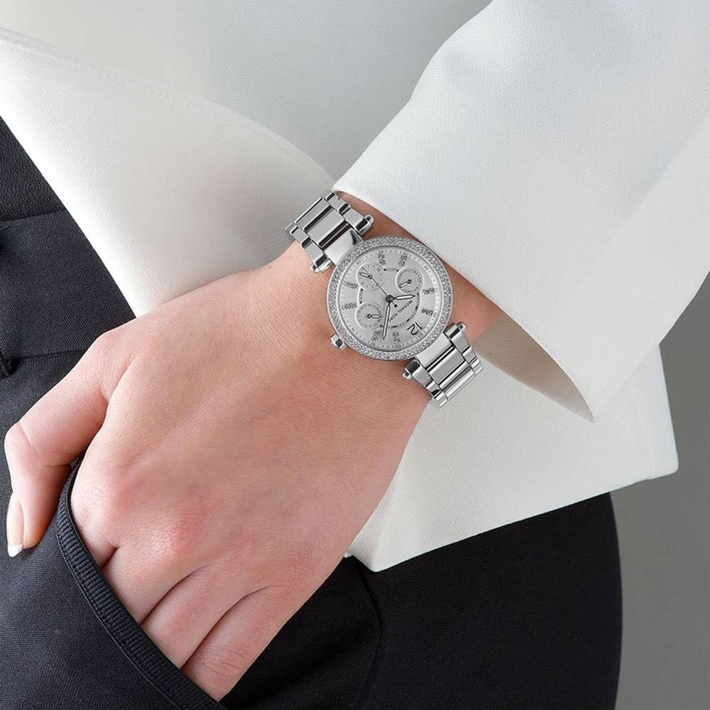 Michael Kors Parker Silver Dial Silver Steel Strap Watch for Women - MK5615 Buy Now By Michael Kors