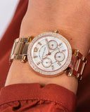 Michael Kors Parker White Dial Rose Gold Steel Strap Watch for Women - MK5616 Buy Now By Michael Kors