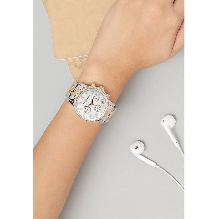 Michael Kors Ritz White Dial Two Tone Steel Strap Watch for Women - MK5650 Buy Now By Michael Kors