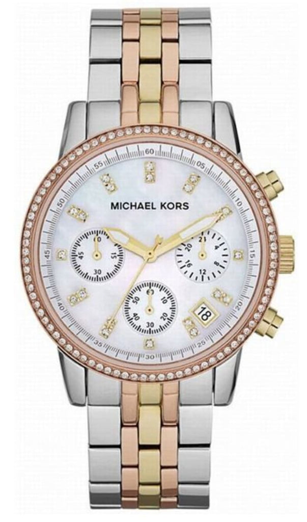 Michael Kors Ritz White Dial Two Tone Steel Strap Watch for Women - MK5650 Buy Now By Michael Kors