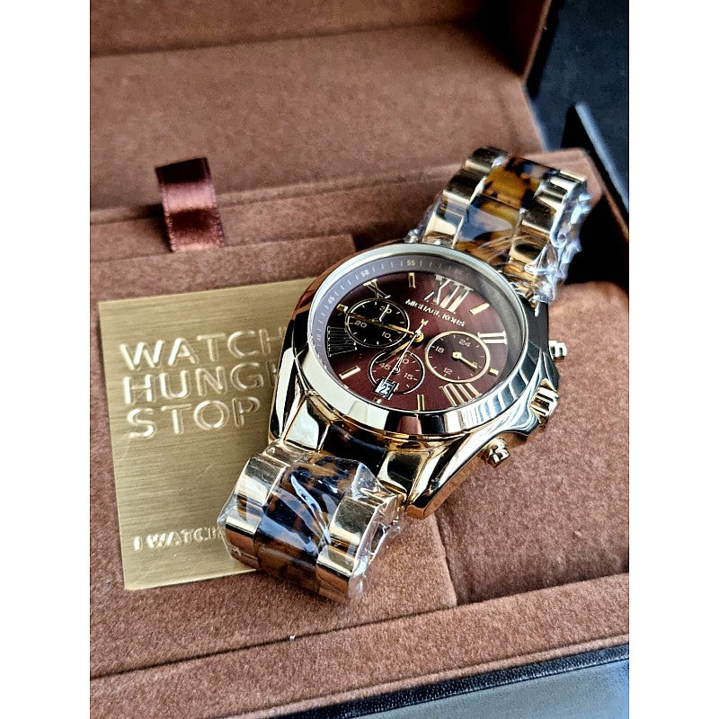 Michael Kors Bradshaw Chronograph Brown Dial Two Tone Steel Strap Watch For Women - MK5696 Buy Now By Michael Kors