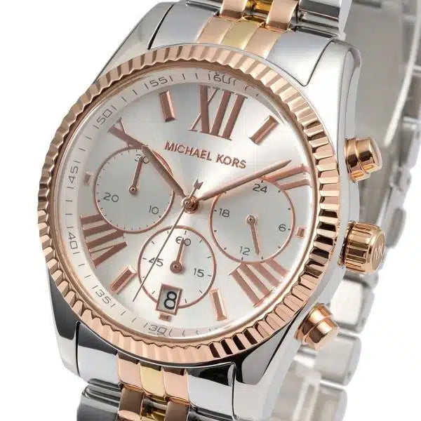 Michael Kors Lexington Chronograph Silver Dial Two Tone Steel Strap Watch for Women - MK5735 Buy Now By Michael Kors