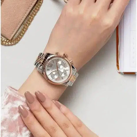 Michael Kors Lexington Chronograph Silver Dial Two Tone Steel Strap Watch for Women - MK5735 Buy Now By Michael Kors